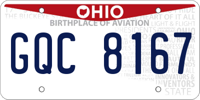 OH license plate GQC8167