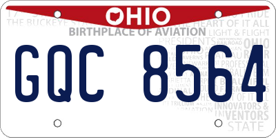 OH license plate GQC8564