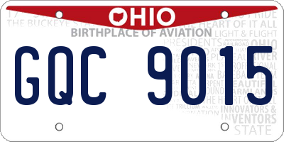 OH license plate GQC9015
