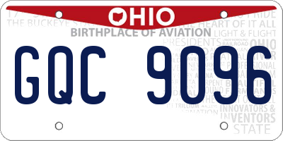 OH license plate GQC9096