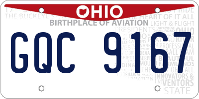 OH license plate GQC9167