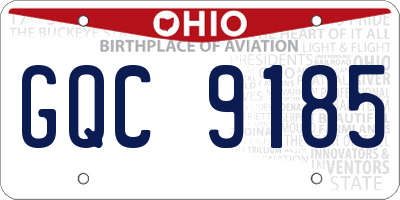 OH license plate GQC9185