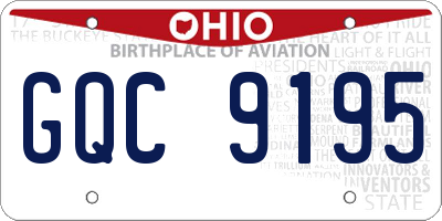 OH license plate GQC9195