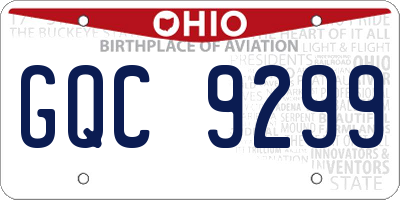 OH license plate GQC9299