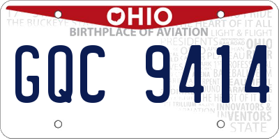 OH license plate GQC9414