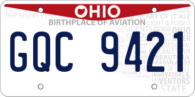 OH license plate GQC9421