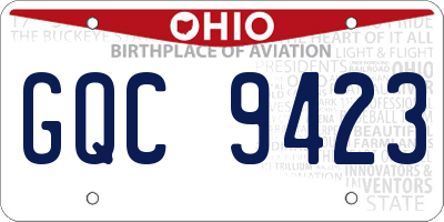 OH license plate GQC9423