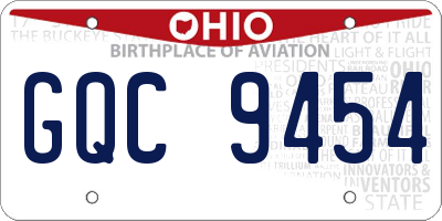 OH license plate GQC9454