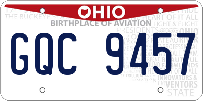 OH license plate GQC9457
