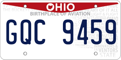 OH license plate GQC9459