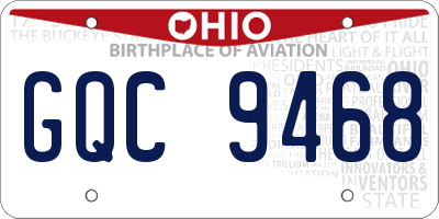 OH license plate GQC9468