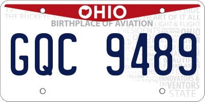 OH license plate GQC9489