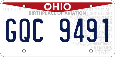 OH license plate GQC9491