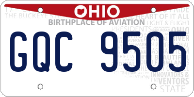 OH license plate GQC9505