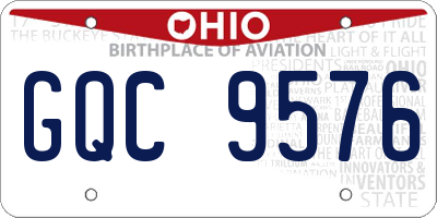 OH license plate GQC9576