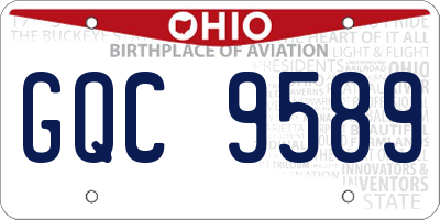 OH license plate GQC9589