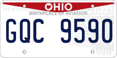 OH license plate GQC9590