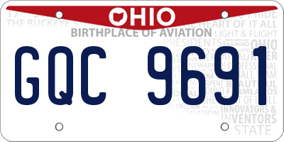 OH license plate GQC9691