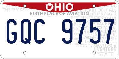 OH license plate GQC9757