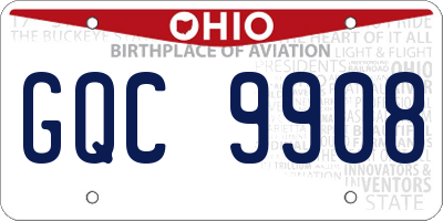 OH license plate GQC9908