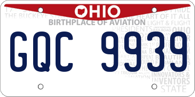 OH license plate GQC9939