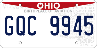OH license plate GQC9945