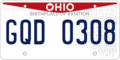 OH license plate GQD0308