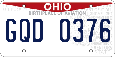 OH license plate GQD0376