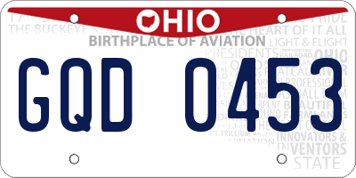 OH license plate GQD0453
