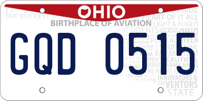 OH license plate GQD0515