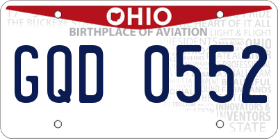 OH license plate GQD0552