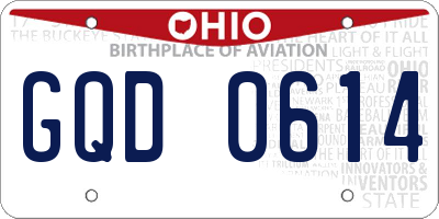 OH license plate GQD0614