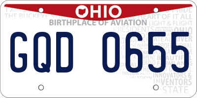 OH license plate GQD0655