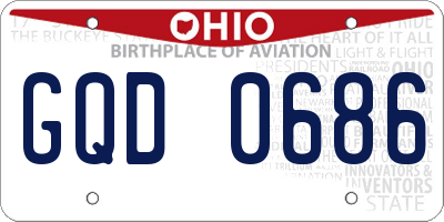 OH license plate GQD0686