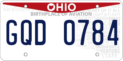 OH license plate GQD0784