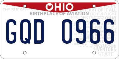 OH license plate GQD0966