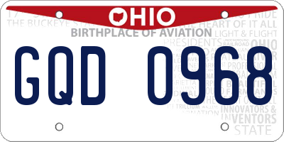 OH license plate GQD0968