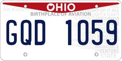 OH license plate GQD1059