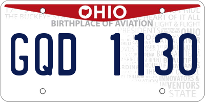 OH license plate GQD1130