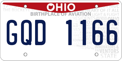 OH license plate GQD1166