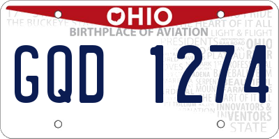 OH license plate GQD1274
