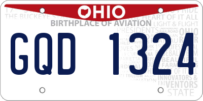 OH license plate GQD1324