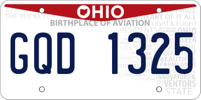 OH license plate GQD1325