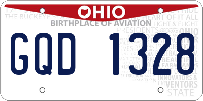 OH license plate GQD1328