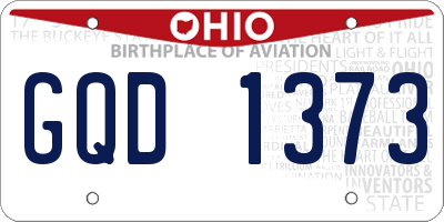 OH license plate GQD1373