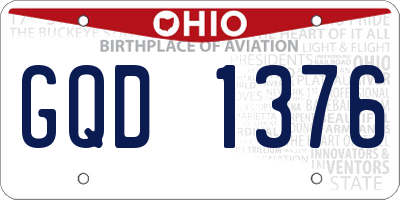 OH license plate GQD1376