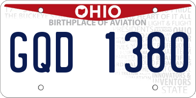 OH license plate GQD1380