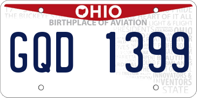 OH license plate GQD1399