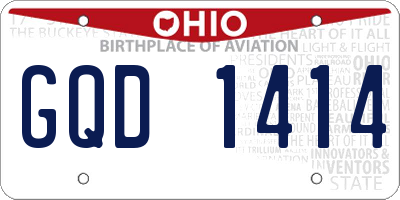 OH license plate GQD1414