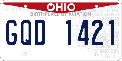 OH license plate GQD1421